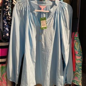NWT Lilly Pulitzer Elsa top blue size Medium